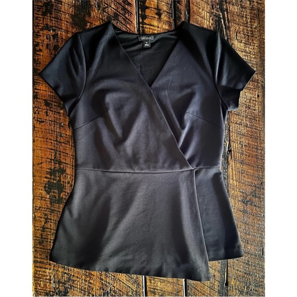 Ann Taylor women’s black wrap top size xsmall - Picture 10 of 12